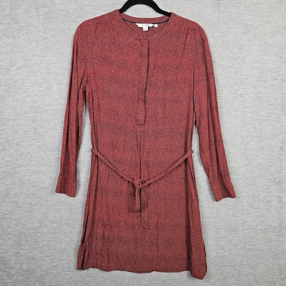Boden Women’s 1/2 Button Up Floral Print Long Sleeve Dress Size 8R